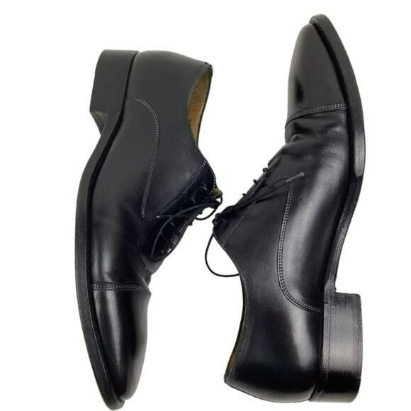 Santoni Darian Mens 9.5 D Cap Toe Oxford Leather Dress Shoe Black Style #751511 main image 10